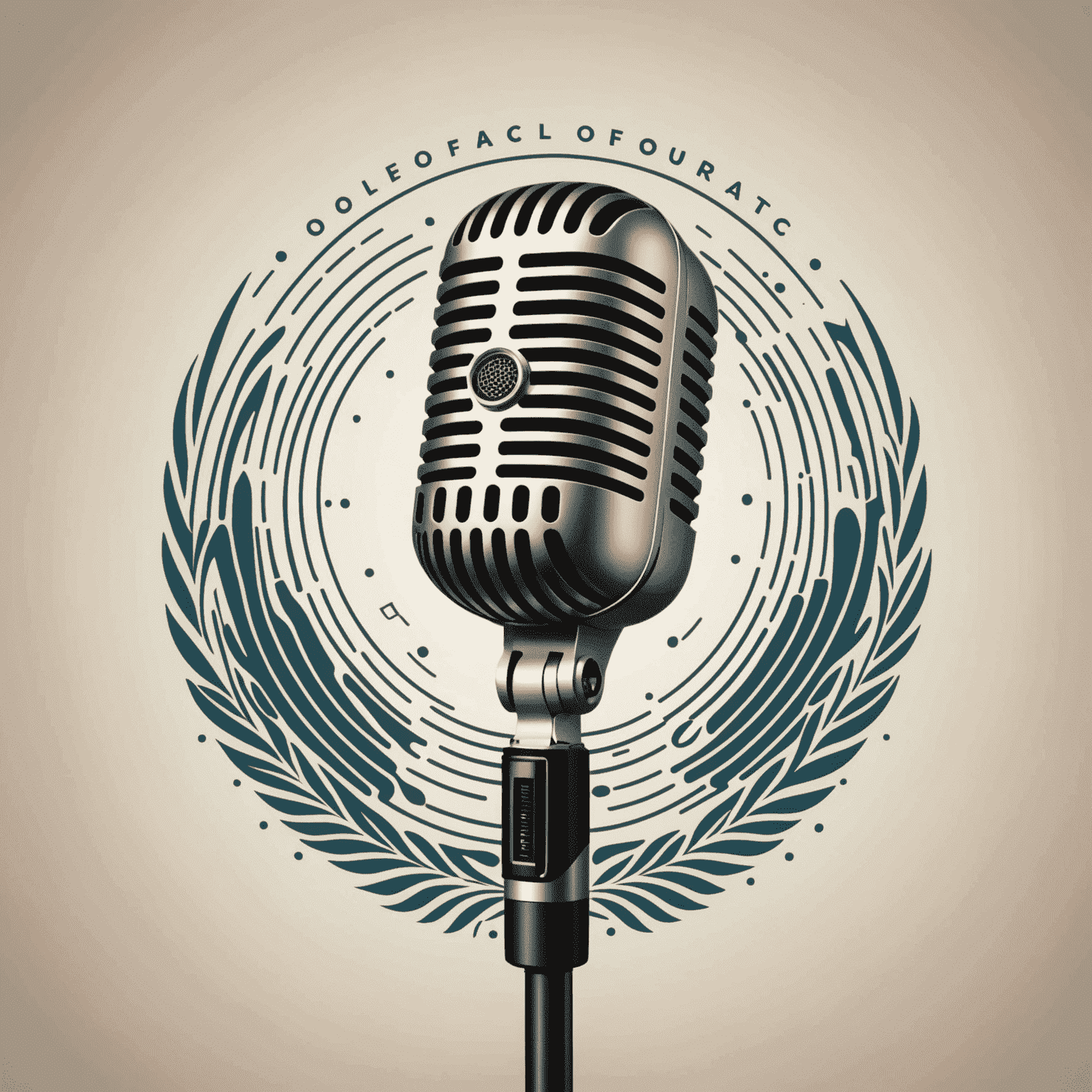OleForRut Conference Logo - A stylized microphone with sound waves