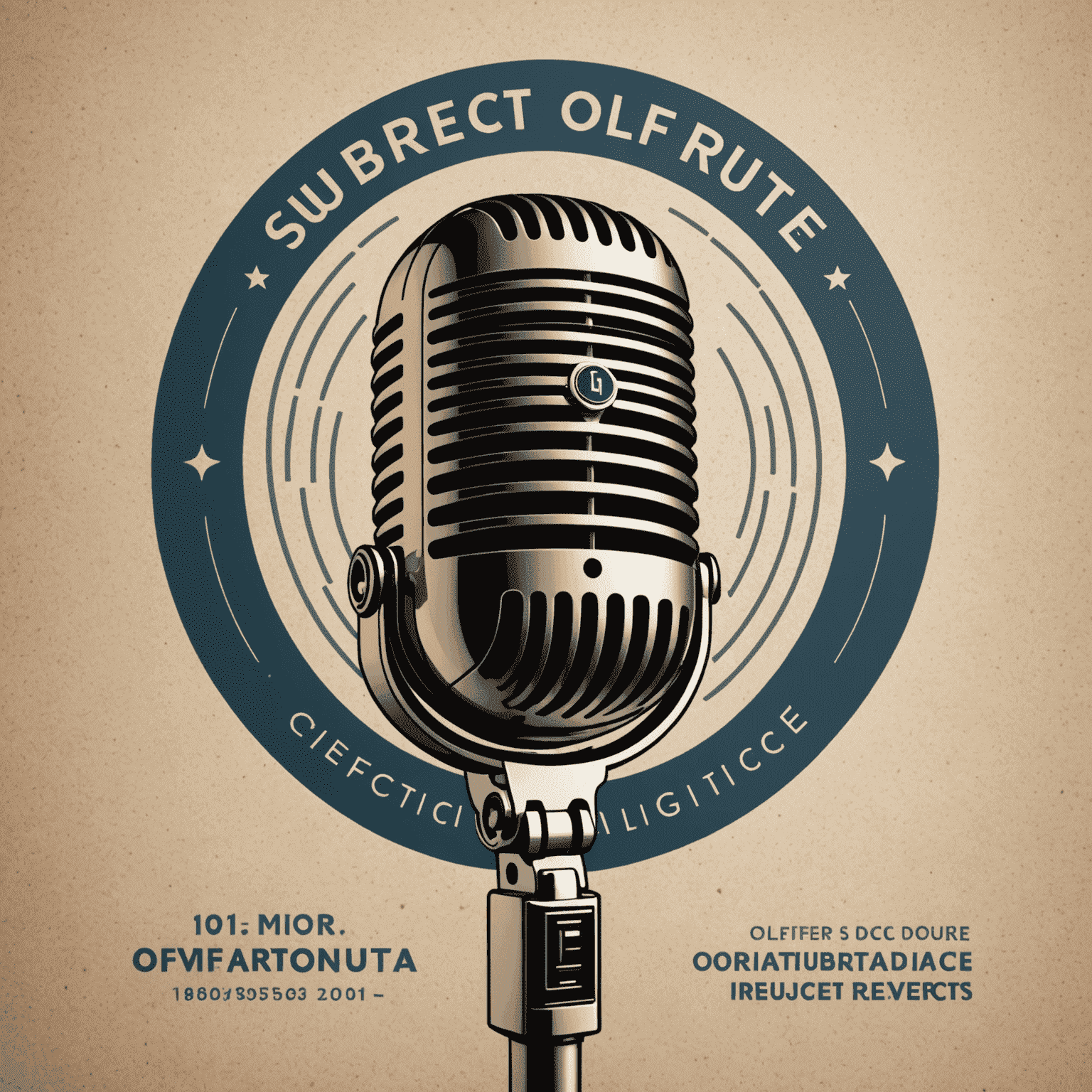 OleForRut Conference Logo - A stylized microphone with sound waves