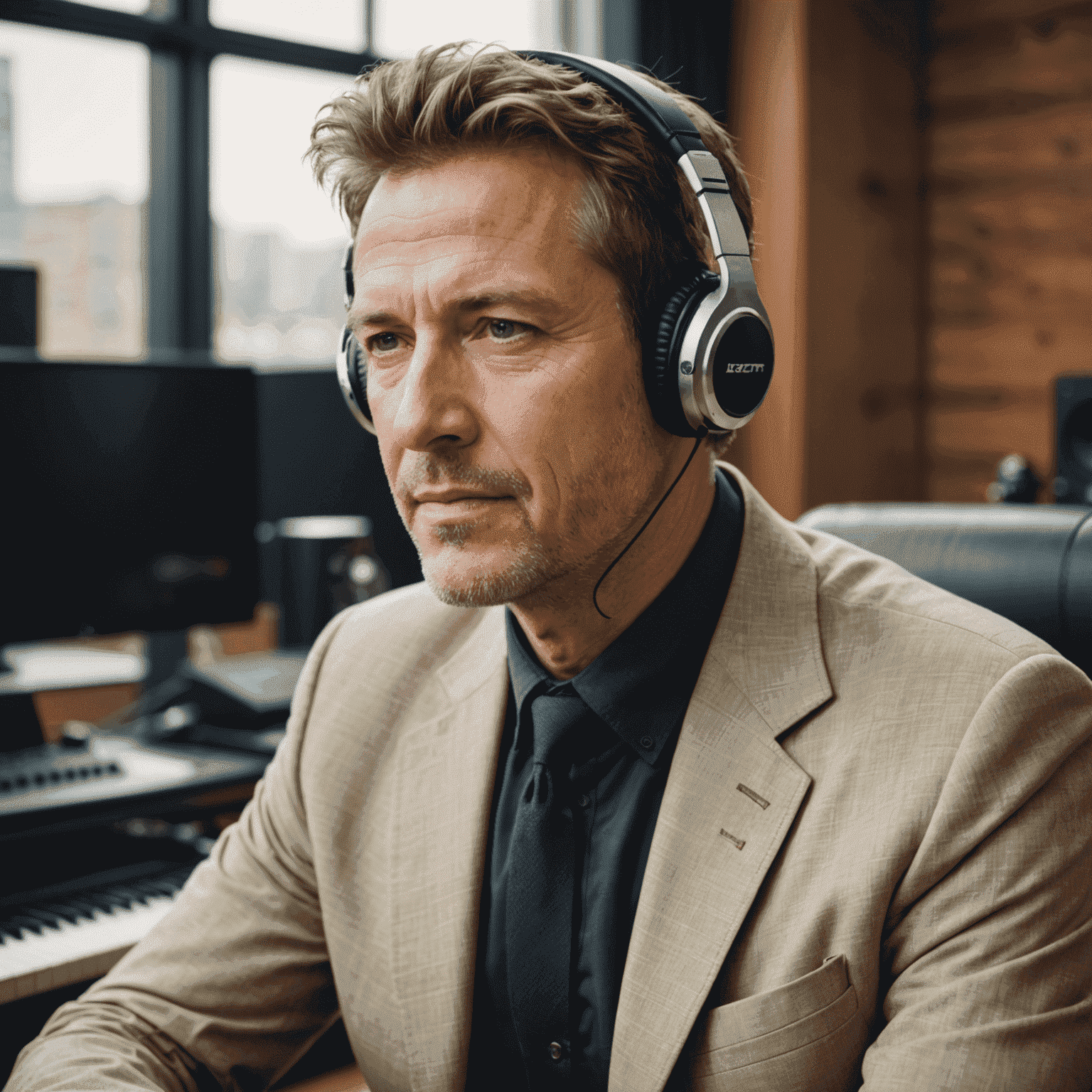 Music industry executive in a professional setting
